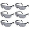Boxer Black Temples Safety Glasses, Anti Scratch- Fog Lens, Adjustable Temple