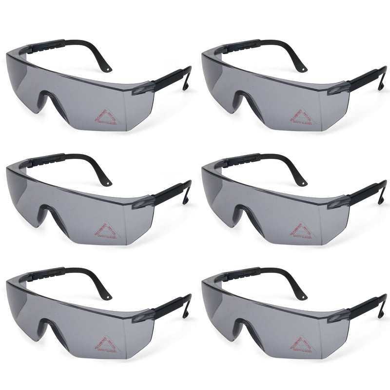Boxer Black Temples Safety Glasses, Anti Scratch- Fog Lens, Adjustable Temple
