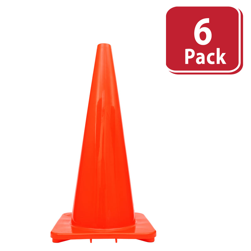 Bison Life 28" Orange PVC Traffic Safety Cone – High Visibility Construction & Road Safety Cone