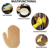 Bison Life Kleen Mitt Polish Mitt Refill, Long-Pile Polyester Buffering Pad, OSFM Left Hand