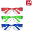 Safety Glasses with Clear Lens, Color Temples, Impact Resistant for Youth