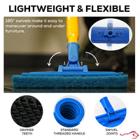 EZ Scrub Pad Holders - Swivel Universal Cleaning Pad Holder, 10" x 4⅝"