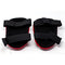 Black/Red Double Straps Gel Knee Pads With Heavy Duty Foam & Adjustable Fic-Clips - View 5