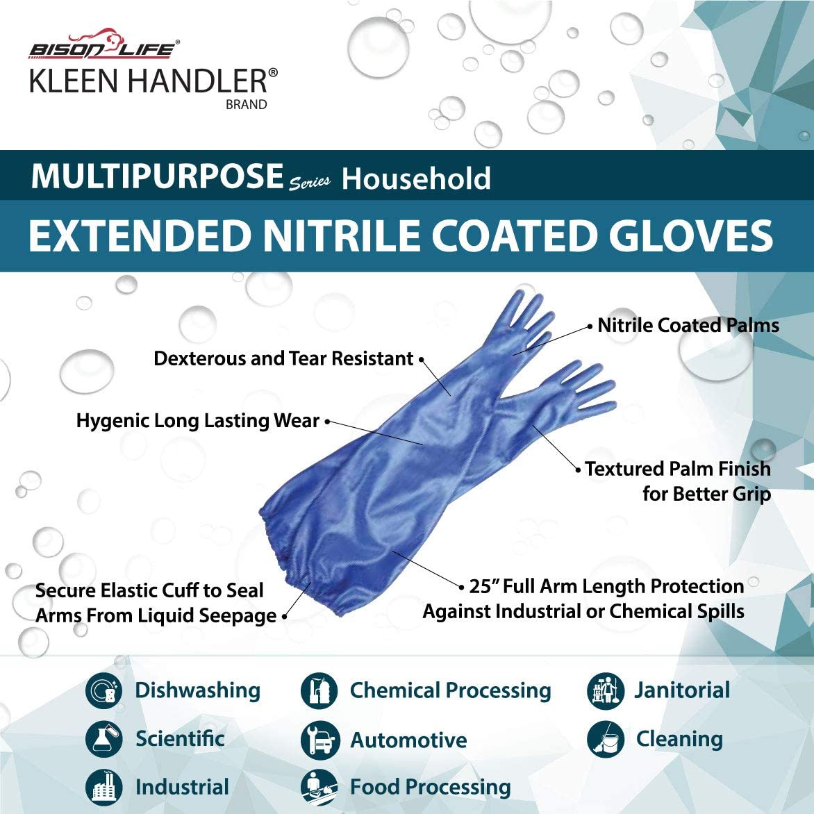 Safe Handler Nitrile Red/Black OSFM Grip Work Gloves (Pack of 12-Pairs)