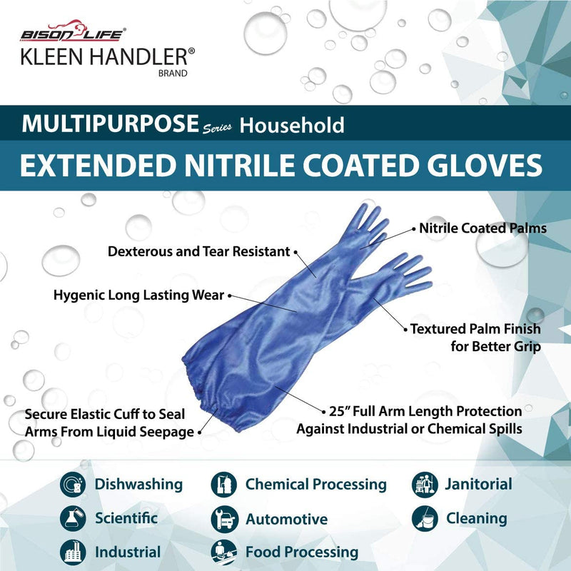 KLEEN HANDLER Wide Cuffs Hand Protection Work Gloves Blue - View 2