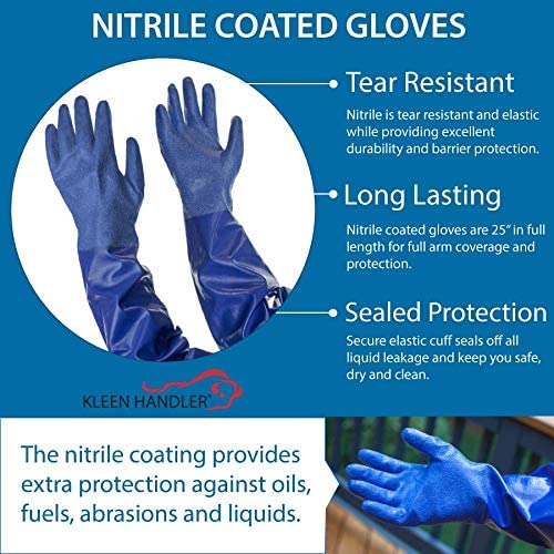 KLEEN HANDLER Wide Cuffs Hand Protection Work Gloves Blue - View 3