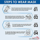 SAFE HANDLER Disposable 3 Ply Face-mask Blue - View 4