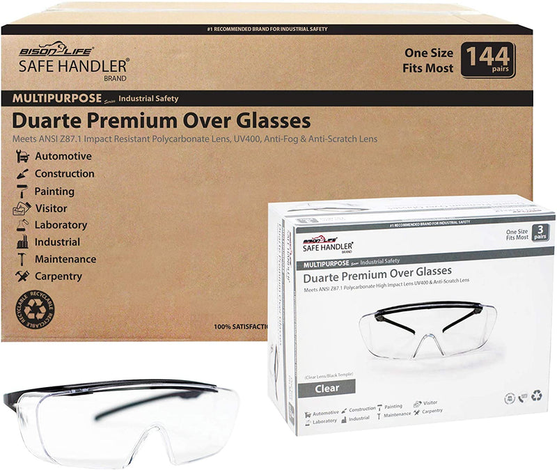 Safe Handler Duarte Premium Over Clear Safety Glasses - View 3