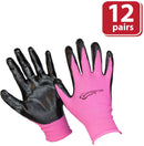 SAFE HANDLER Nitrile Firm Grip Work Gloves With Abrasion Resistance Red/Pink/Grey- View 5