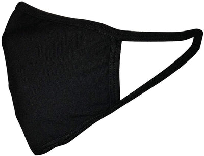 2 Ply Reusable Soft Cotton Face Mask, Breathable & Washable, Black