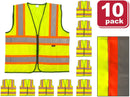 SAFE HANDLER Contrasting Reflective Safety Vest Yellow - View 3