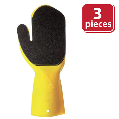 Kleen Mitt, Medium Grade Scouring Pads, OSFM, Green, Black and White (Pack of 3)