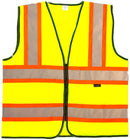 SAFE HANDLER Contrasting Reflective Safety Vest Yellow - View 5