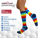 ZAYAAN HEALTH Chroma Compression Socks For Anti-Fatigue Multi-Color- View 3