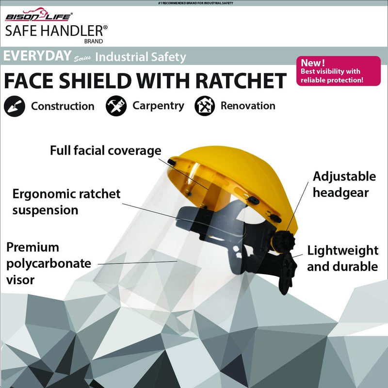 SAFE HANDLER Face Shield With Ratchet And Light Weight Comfort - View 2