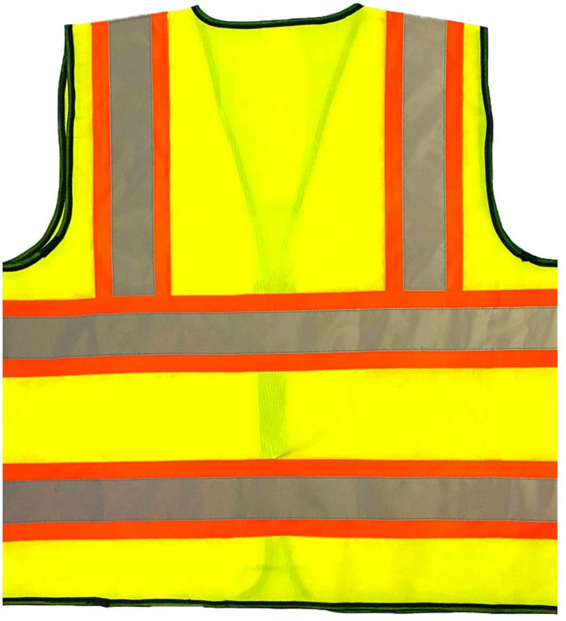 SAFE HANDLER Contrasting Reflective Safety Vest Yellow - View 6