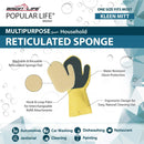 POPULAR LIFE Kleen Mitt Reticulated Mitt Set With Yellow Glove And Removable Sponge - View 2