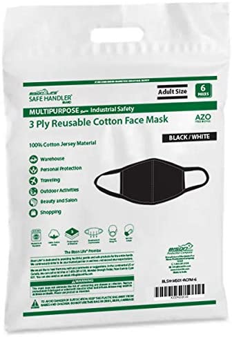 Cate & Levi - Over The Head Black Face Masks For Adults - Best For Hearing  Aids - 100% Organic Cotton - Made In Canada - Reusable, Soft and  Breathable, Secures Around