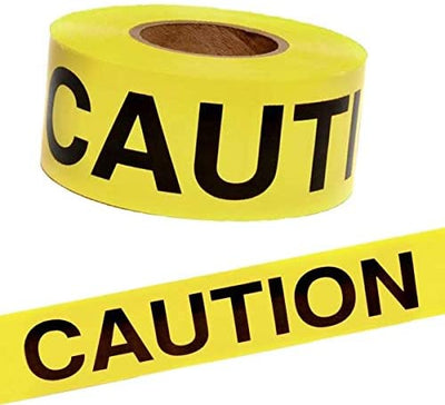 Caution Tape Roll, Safety Warning Construction Tape, 2 Mil, 3”x 300ft