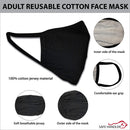 SAFE HANDLER Reusable 2 Ply Cotton Face Mask Black View 4