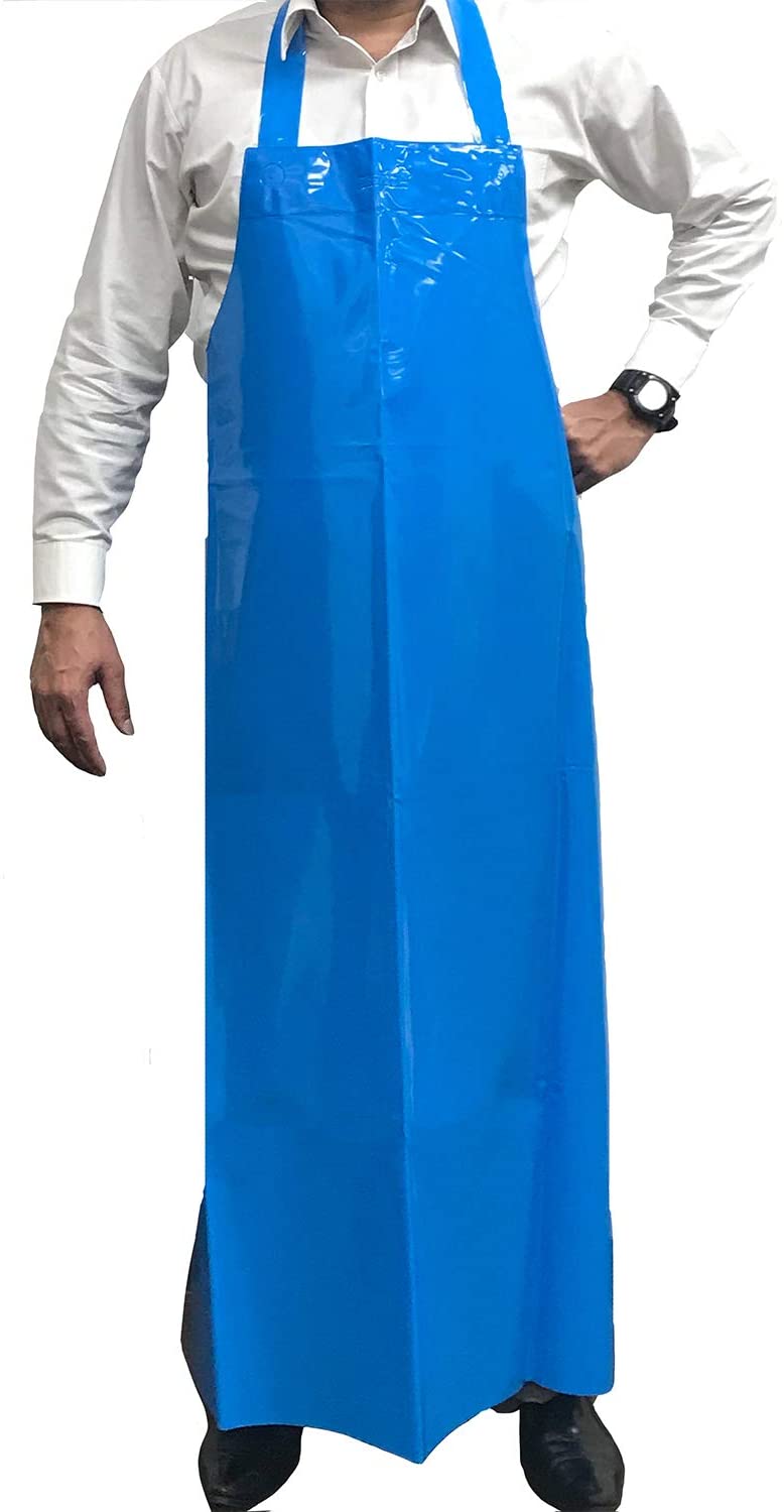 KLEEN CHEF 101 PIECE KIT With 1 TPU Blue Bib Apron And 100 pieces of Elbow Length Polyethylene Disposable Gloves - View 4