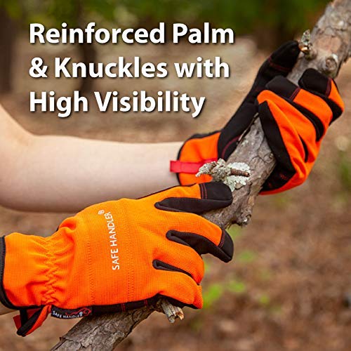 SAFE HANDLER High Visibility Gloves Orange/Black - View 3