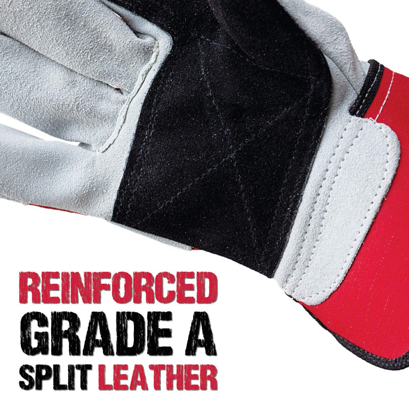 SAFE HANDLER Supreme Rigger Safety Gloves Red/Grey/Black - View 5