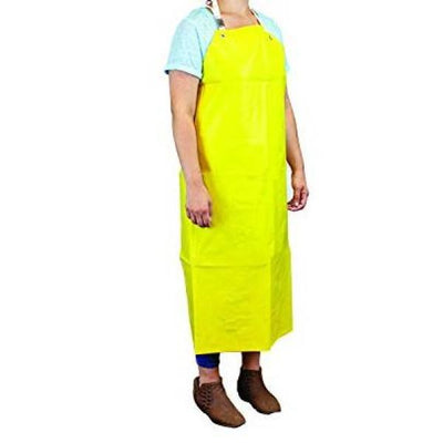Reusable Nitrile Heavy Duty Industrial Bib Apron, 35" x 48", Chemical-Resistant