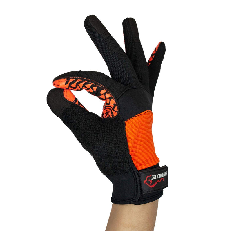 SAFE HANDLER Super Grip Gloves Black/Orange - View 4