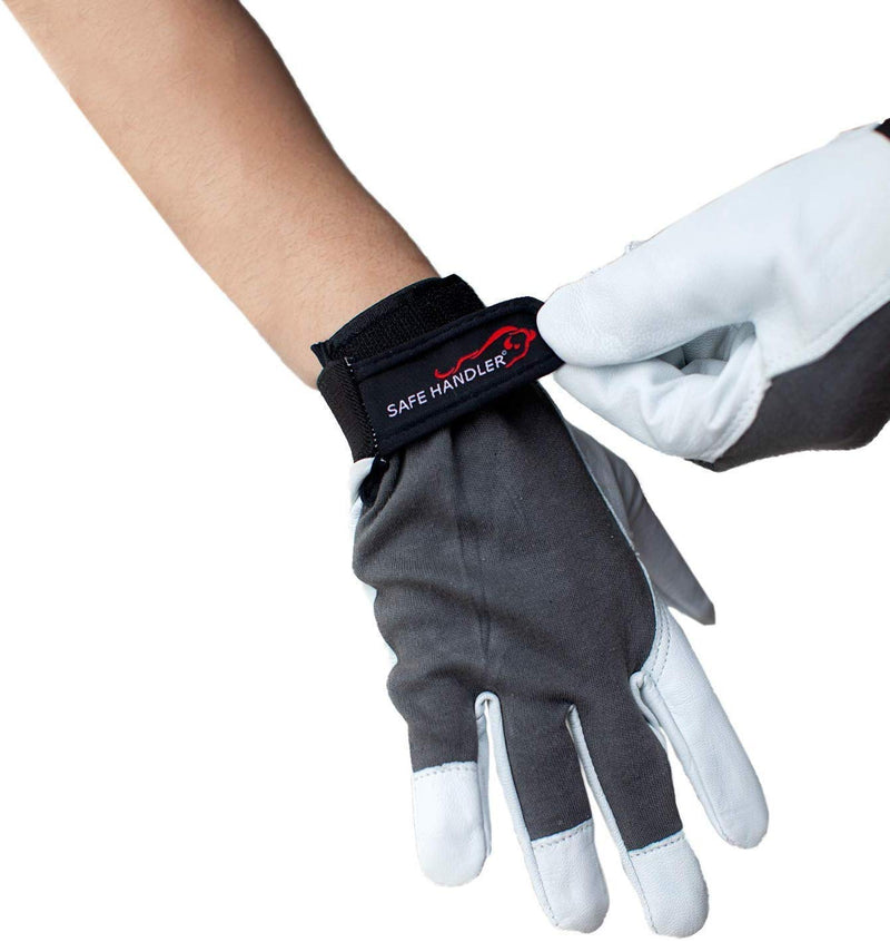 SAFE HANDLER Reinforced Gloves with Reinforced Double Palm Protection Black/White - View 10