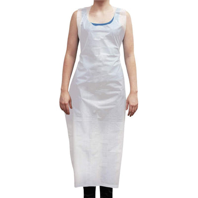 1.5 Mil Disposable Poly Aprons, 28” x 46”, Waterproof, Extra Wide Bottom