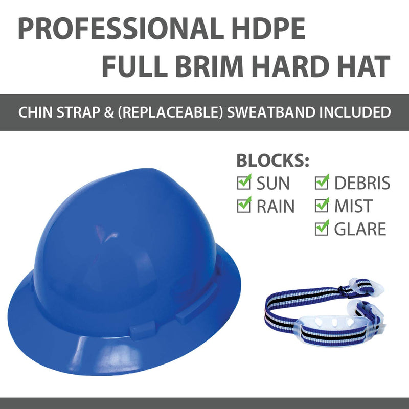 SAFE HANDLER Professional HDPE Full Brim Hard Hat - View 3