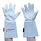 SAFE HANDLER TIG Welding Gloves With 6” Cowhide Gauntlet Grey - View 9