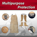 SAFE HANDLER Welders Leather Protection Kit With 5 Piece Full Body Protection Brown/Red - View 2