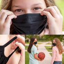 Travel Kit for Family- Set of 6 Reusable Face Mask for Adults and Kids, Disposable-10 Adult Face Shield, 6-Kids Face Shield & 50 Long Cuff Poly Gloves