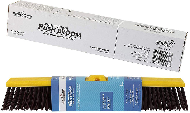 BISON LIFE Multi-Surface Push Broom Black - View 1