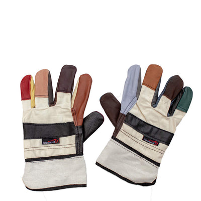 3" Handyman Furniture Leather Gloves With Safety Canvas - Bison Life