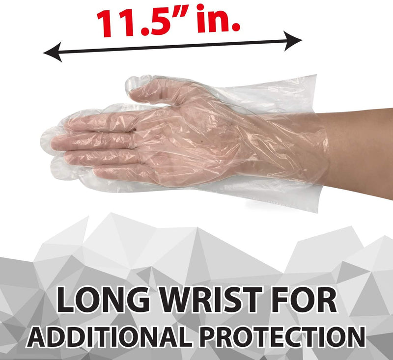Bison Life Online shop for Disposable Food Handling Long Cuff Poly Gloves | View - 2