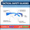 Tactical Clear Lens Color Temple Variety Safety Glasses - View 2