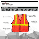 SAFE HANDLER Lattice Reflective Safety Vest Orange Large