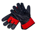SAFE HANDLER Premium Work Leather Gloves With Extra Leather Knuckle Protection Red/Black - View 1