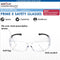 PrimeX Black Temple Anti-Scratch-Fog Safety Glasses, ANSI Z87.1, UV Protection