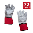 SAFE HANDLER Performance Leather Gloves Black/Red/Gray - View 7