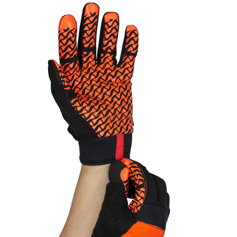 SAFE HANDLER Super Grip Gloves Black/Orange - View 6