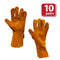 SAFE HANDLER Reinforced Welding Gloves With High-Quality Leather Brown - View 5
