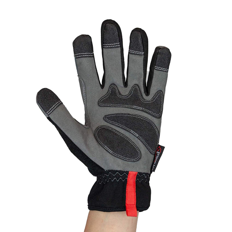 SAFE HANDLER Tough Pro Grip Gloves Black/Grey/Red - View 5