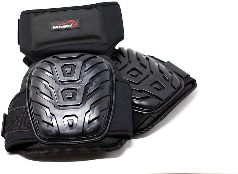Black Crystal Gel Knee Pads With Heavy Duty Foam Padding & Adjustable Fix Clips - View 6