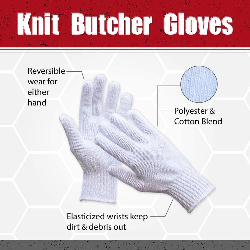 KLEEN CHEF Knit Cotton Work Gloves White - View 12