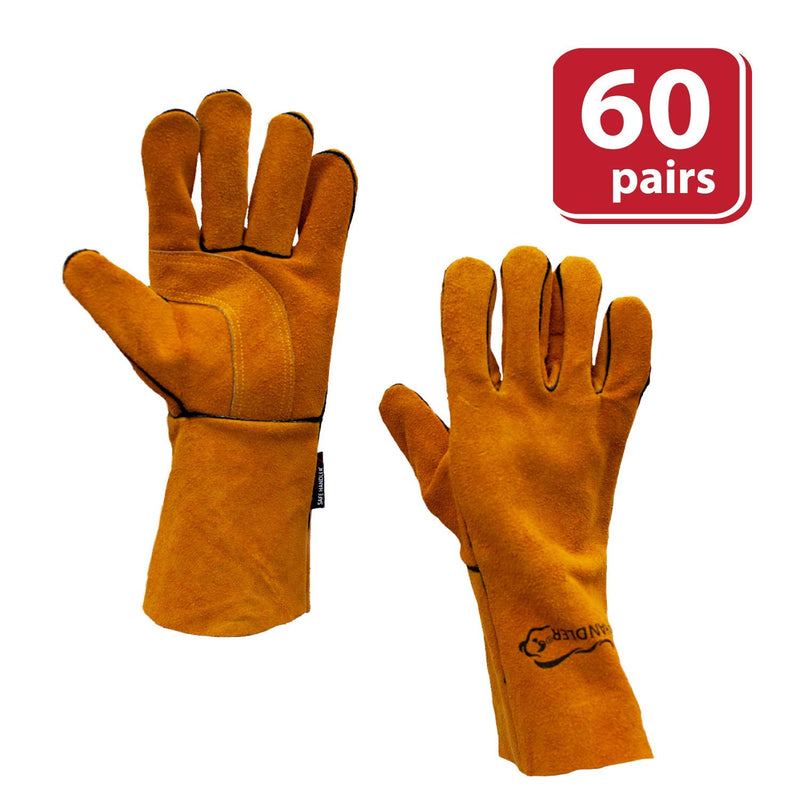 SAFE HANDLER Reinforced Welding Gloves With High-Quality Leather Brown - View 6