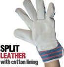 SAFE HANDLER Work Leather Gloves Blue/Black/Red/Gray - View 5